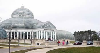 The Como Park Conservatory in St. Paul, Minnesota